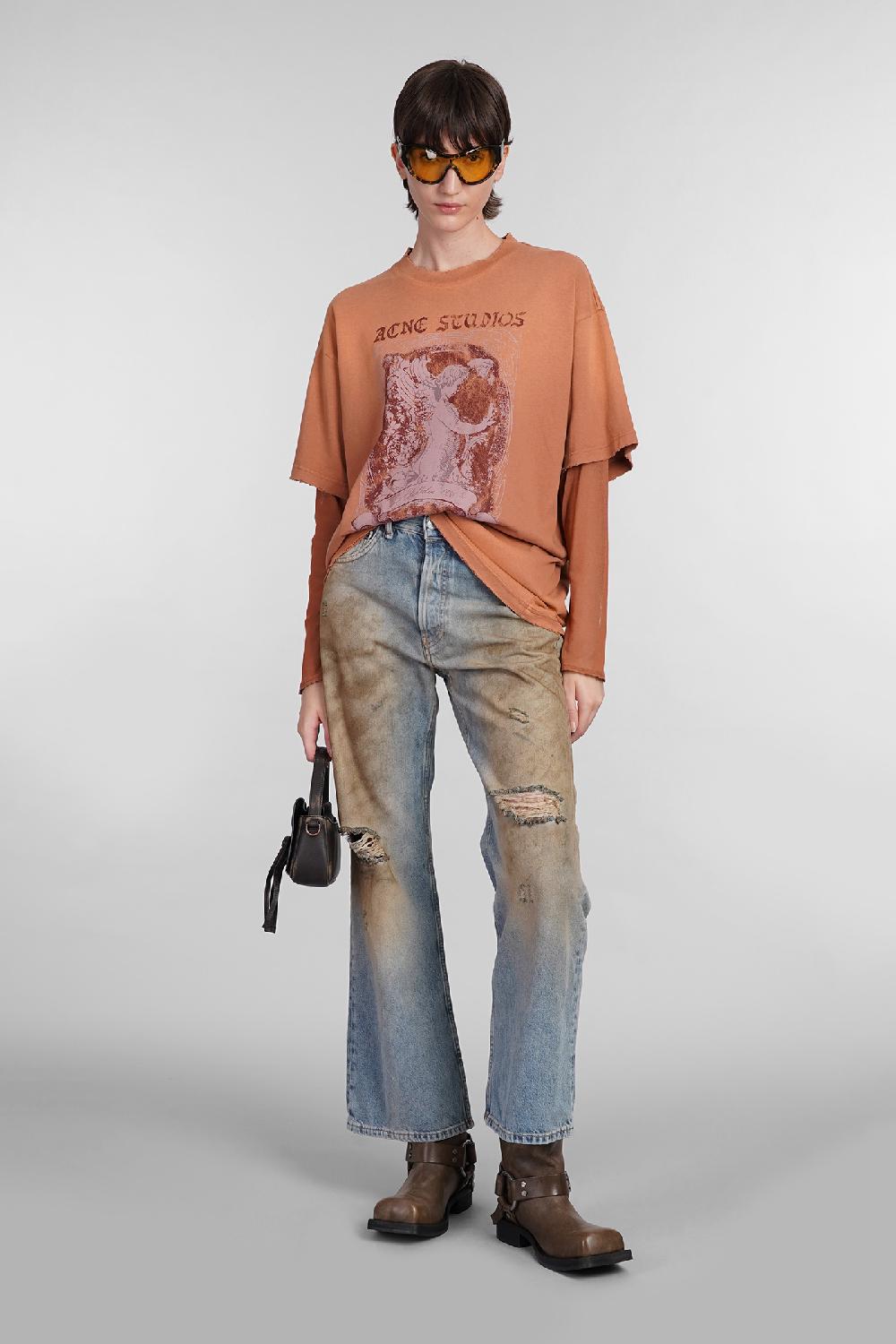 Deliberti Acne Studios T-shirt In Cotone Arancione Cod. 402966 - Deliberti The Luxury Shopping