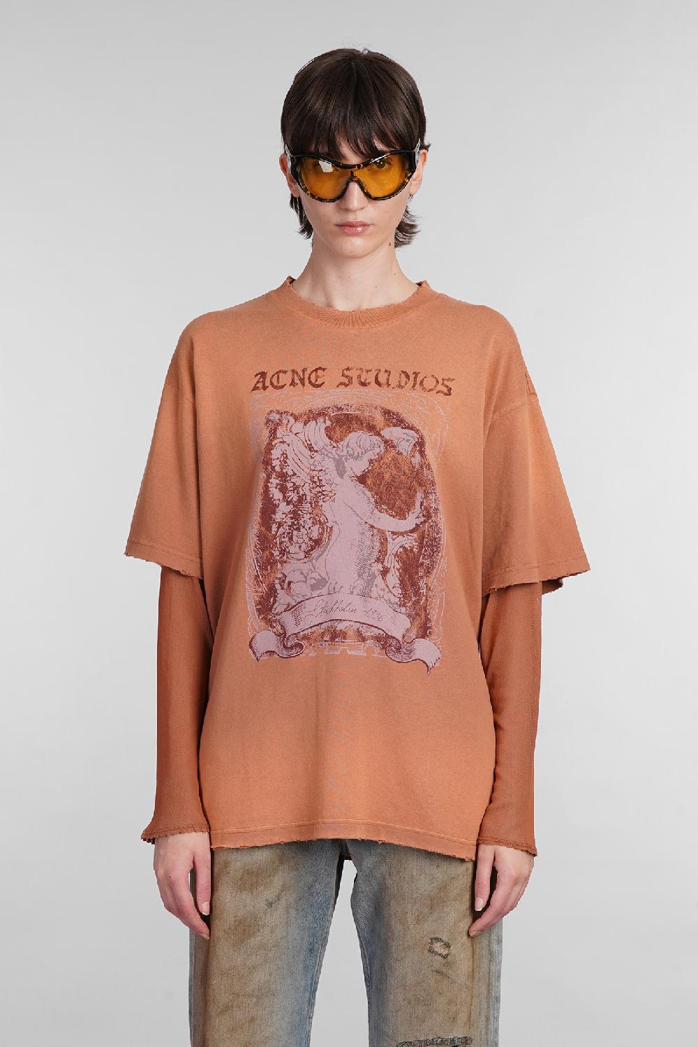 Deliberti Acne Studios T-shirt in cotone arancione cod. 402966 - Deliberti The Luxury Shopping