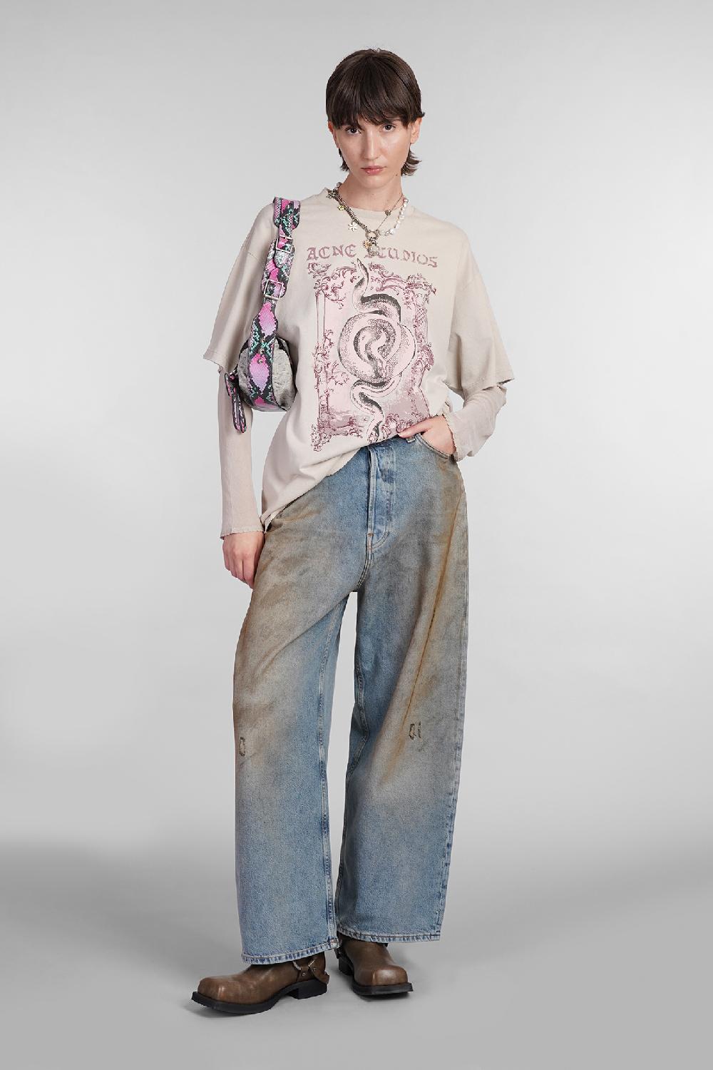 Deliberti Acne Studios T-shirt In Cotone Beige Cod. 402970 - Deliberti The Luxury Shopping