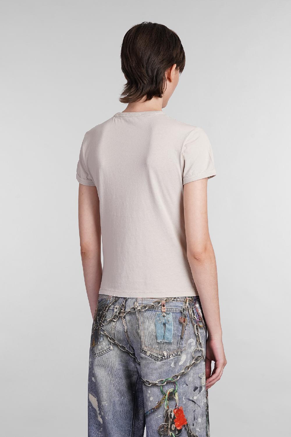 Deliberti Acne Studios T-shirt In Cotone Beige Cod. 402972 - Deliberti The Luxury Shopping