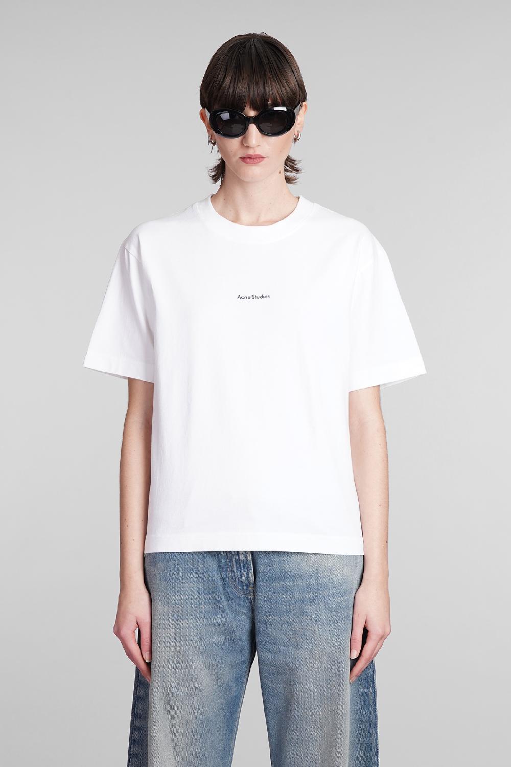 Deliberti Acne Studios T-shirt in cotone bianco cod. 393901 - Deliberti The Luxury Shopping
