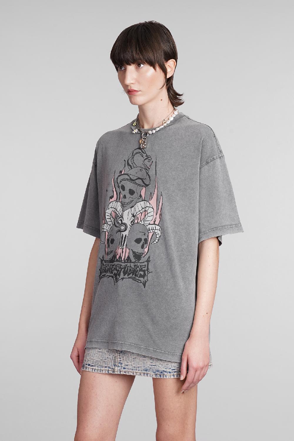 Deliberti Acne Studios T-shirt In Cotone Grigio Cod. 393879 - Deliberti The Luxury Shopping