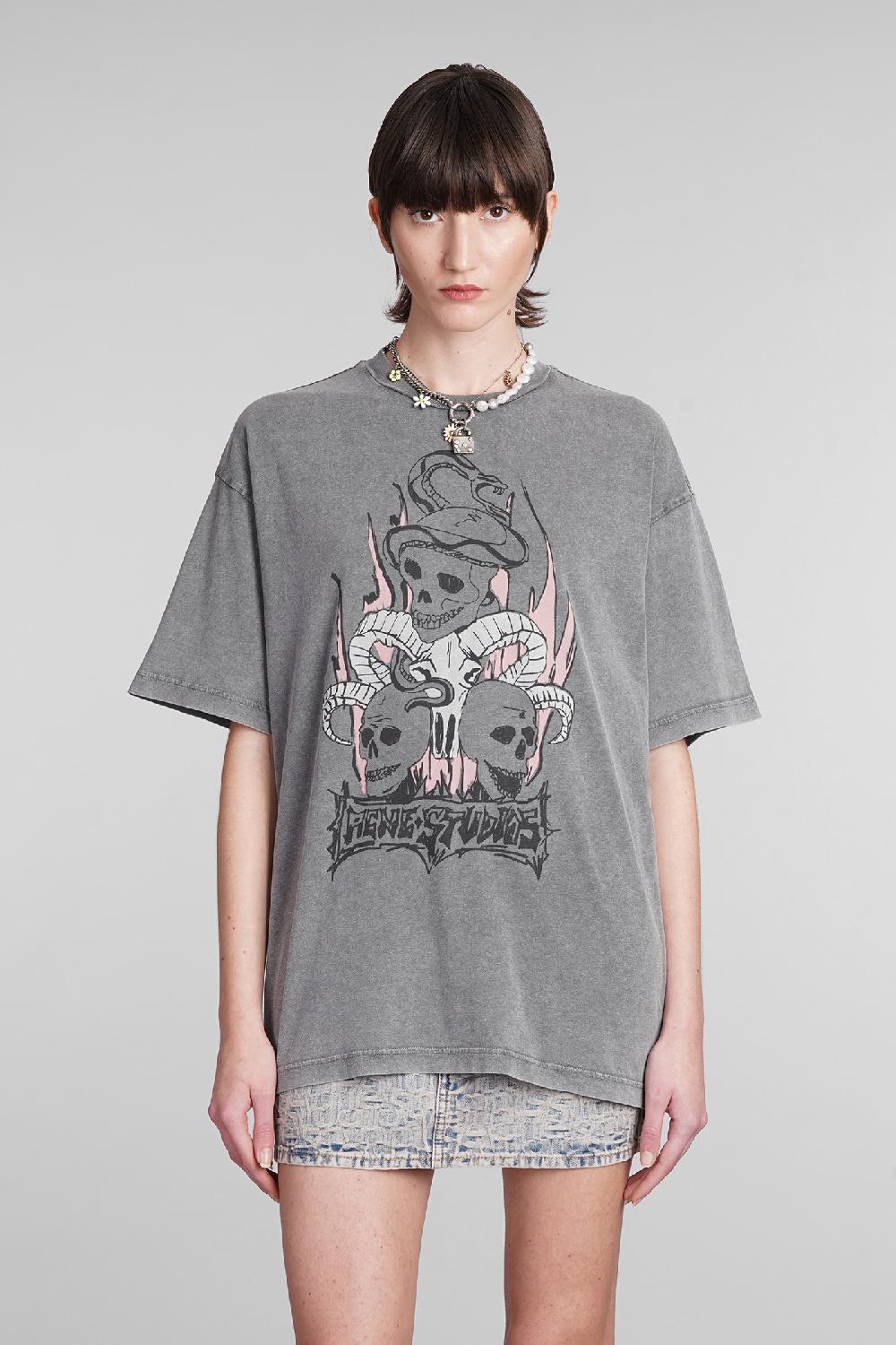 Deliberti Acne Studios T-shirt in cotone grigio cod. 393879 - Deliberti The Luxury Shopping