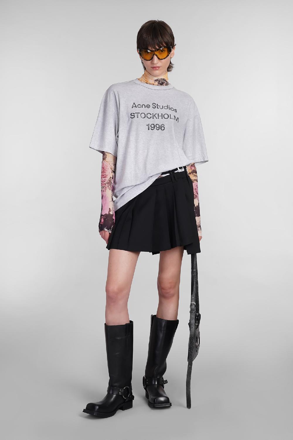 Deliberti Acne Studios T-shirt In Cotone Grigio Cod. 402639 - Deliberti The Luxury Shopping