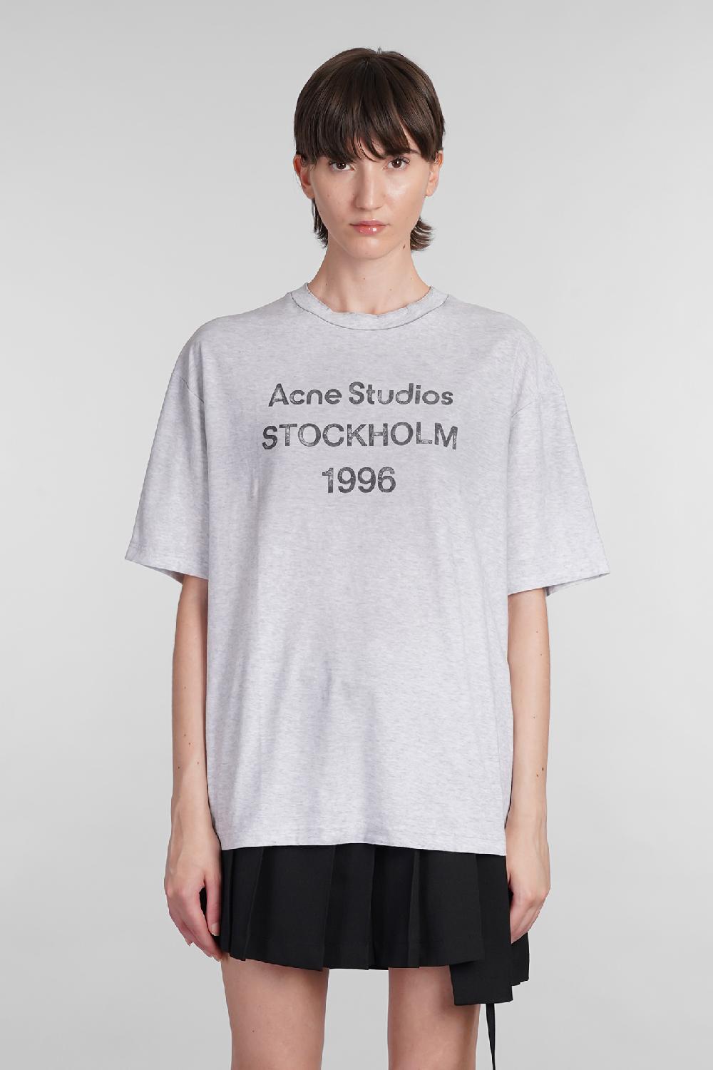 Deliberti Acne Studios T-shirt in cotone grigio cod. 402639 - Deliberti The Luxury Shopping