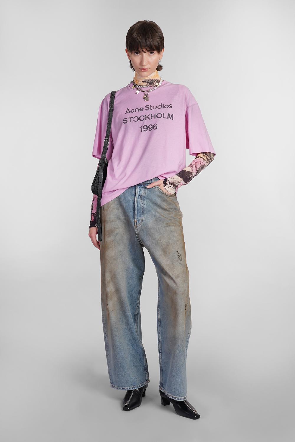 Deliberti Acne Studios T-shirt In Cotone Rosa Cod. 402416 - Deliberti The Luxury Shopping