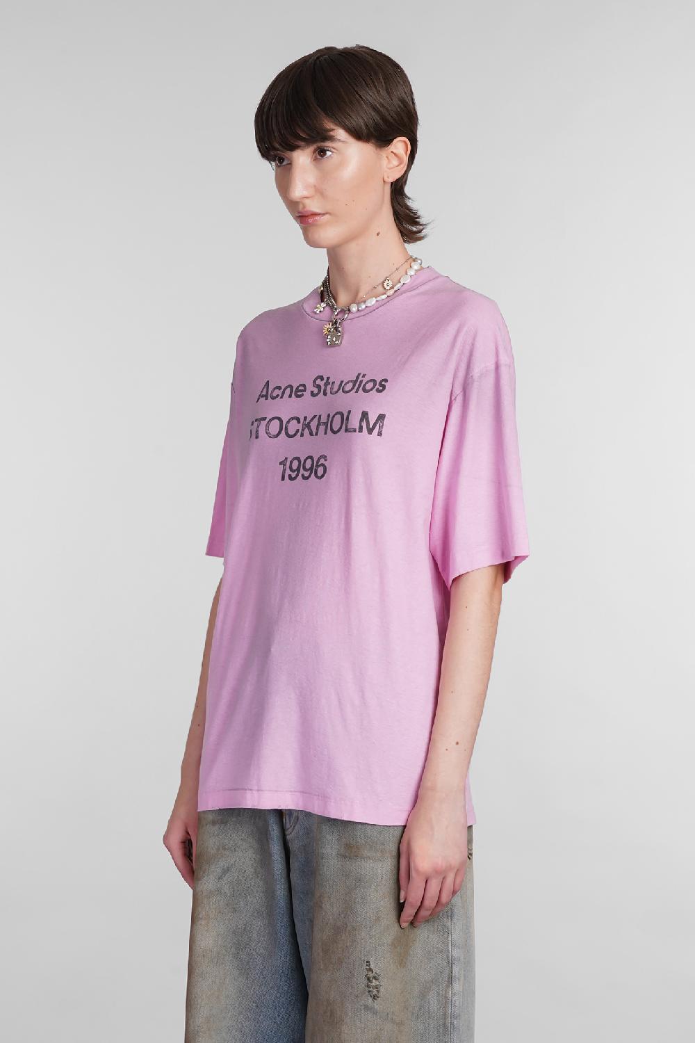 Deliberti Acne Studios T-shirt In Cotone Rosa Cod. 402416 - Deliberti The Luxury Shopping