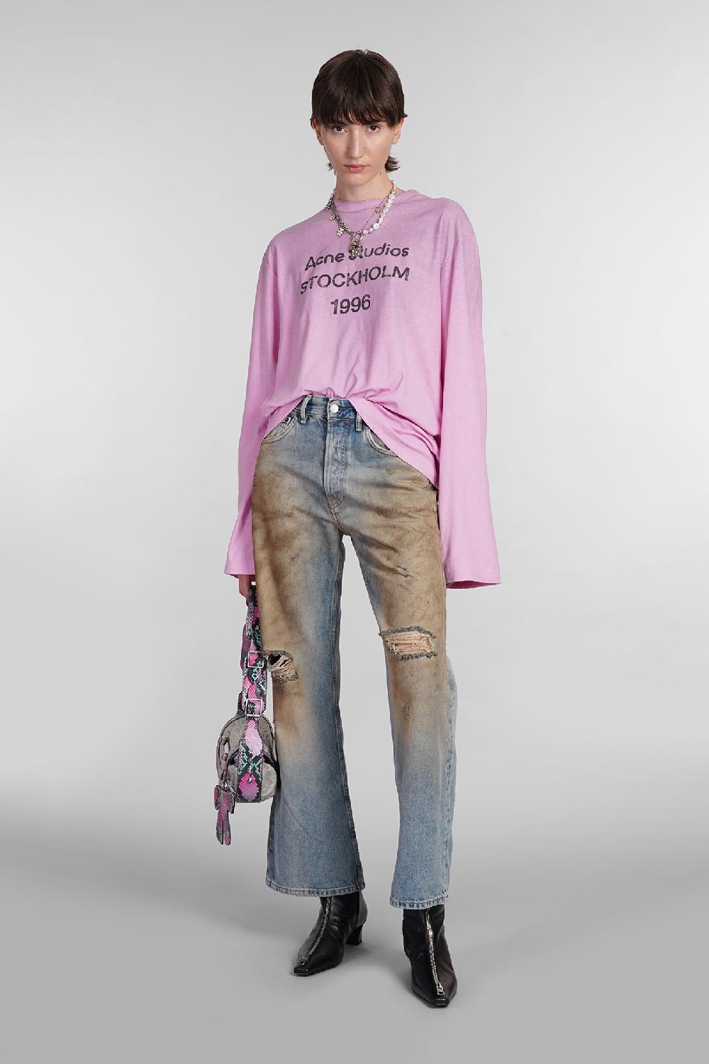 Deliberti Acne Studios T-shirt In Cotone Rosa Cod. 402638 - Deliberti The Luxury Shopping