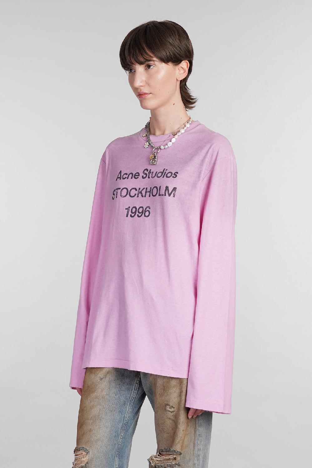 Deliberti Acne Studios T-shirt In Cotone Rosa Cod. 402638 - Deliberti The Luxury Shopping