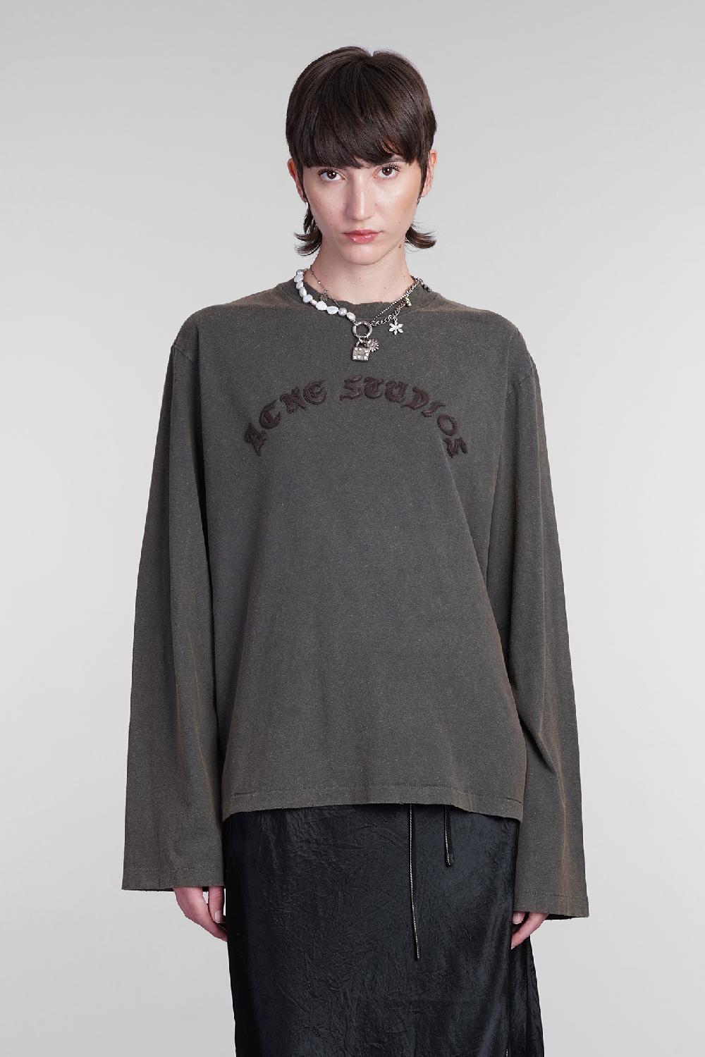 Deliberti Acne Studios T-shirt in cotone verde cod. 405710 - Deliberti The Luxury Shopping