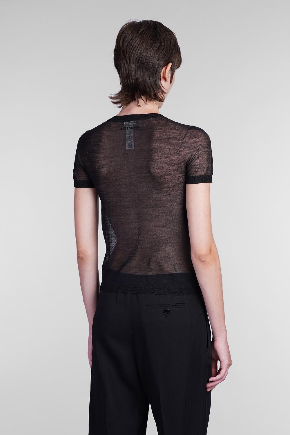 Deliberti Acne Studios T-shirt In Lana Nera Cod. 406151 - Deliberti The Luxury Shopping