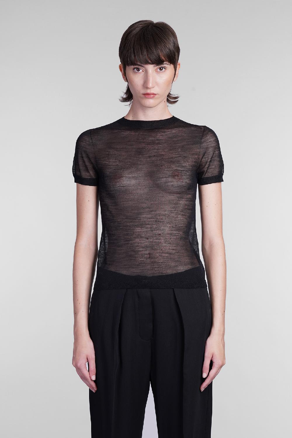 Deliberti Acne Studios T-shirt in lana nera cod. 406151 - Deliberti The Luxury Shopping