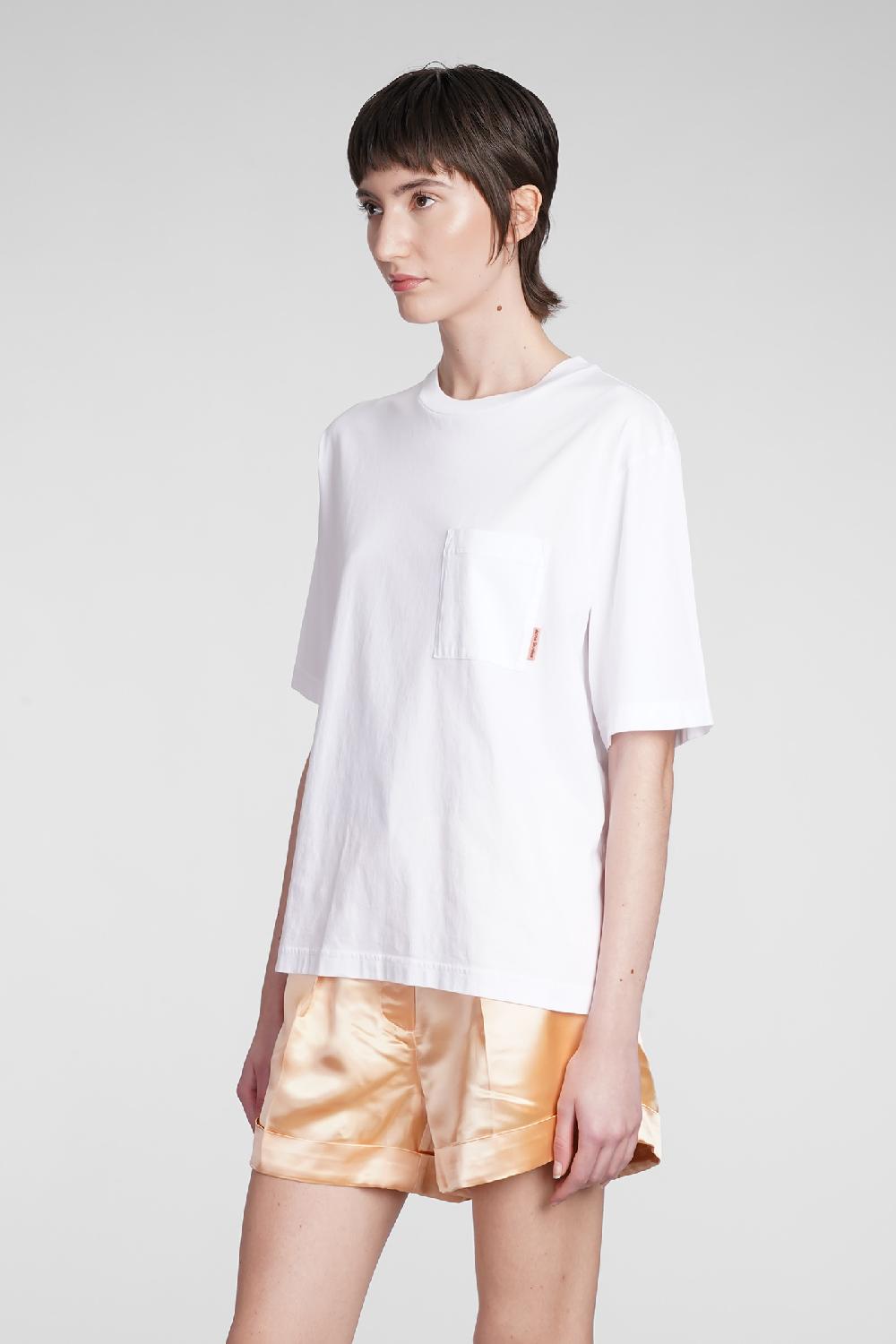 Deliberti Acne Studios T-shirt Pocket In Cotone Bianco Cod. 372359 - Deliberti The Luxury Shopping