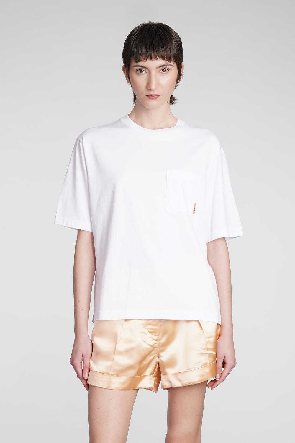 Deliberti Acne Studios T-shirt pocket in cotone bianco cod. 372359 - Deliberti The Luxury Shopping