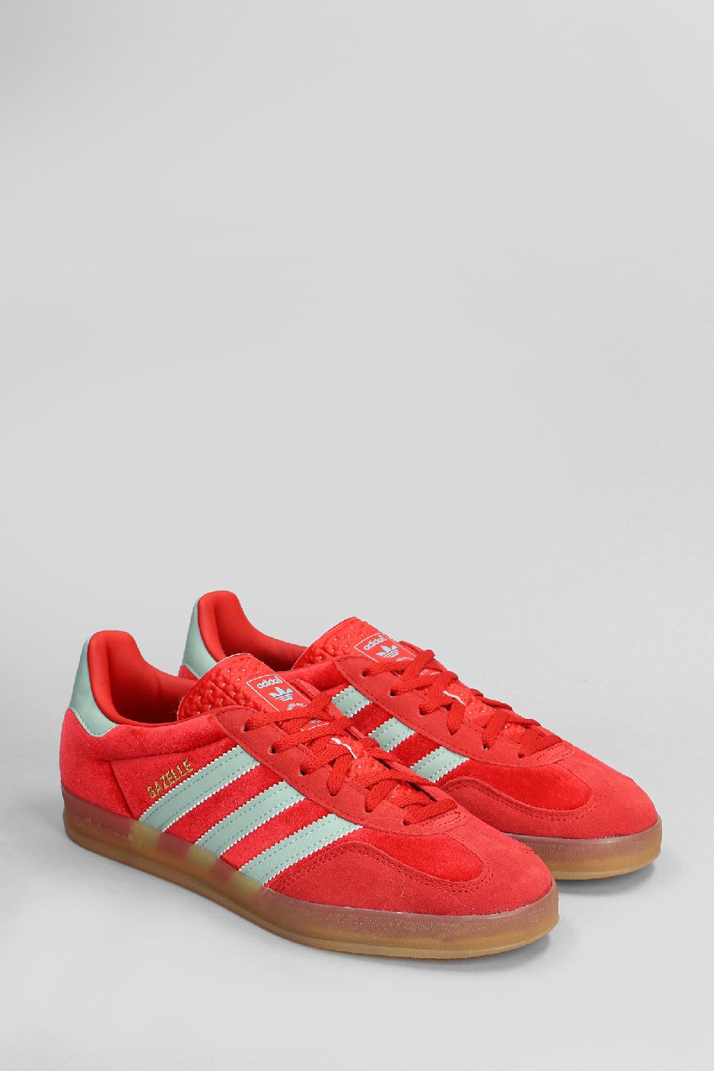 Deliberti Adidas Sneakers Gazelle Indoor In Velluto Rosso Cod. 408745 - Deliberti The Luxury Shopping