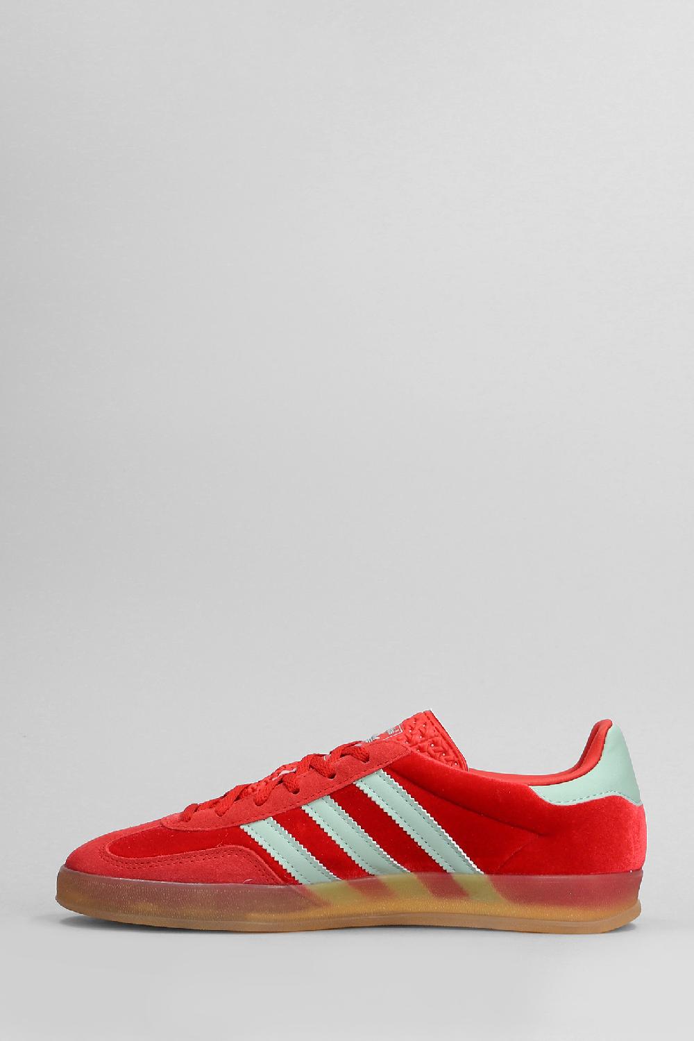 Deliberti Adidas Sneakers Gazelle Indoor In Velluto Rosso Cod. 408745 - Deliberti The Luxury Shopping