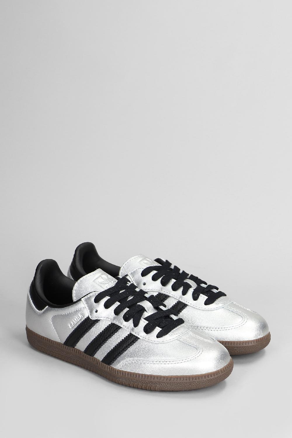 Deliberti Adidas Sneakers Samba Og In Pelle Argento Cod. 408535 - Deliberti The Luxury Shopping