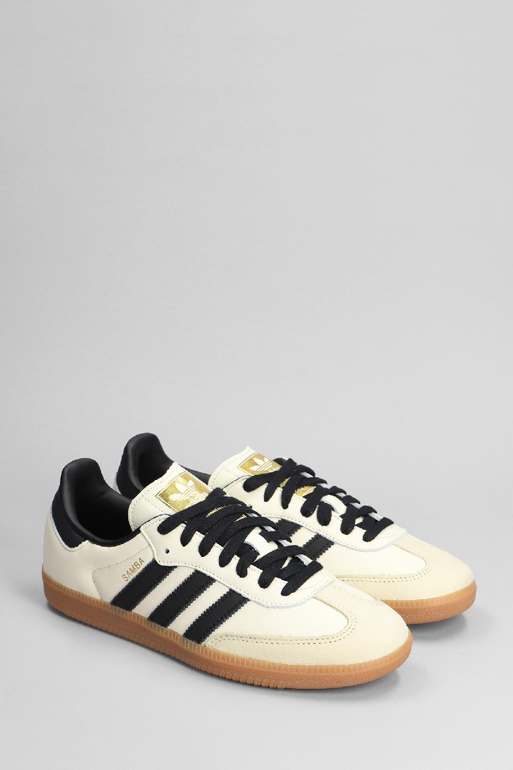 Deliberti Adidas Sneakers Samba Og In Pelle Beige Cod. 401942 - Deliberti The Luxury Shopping