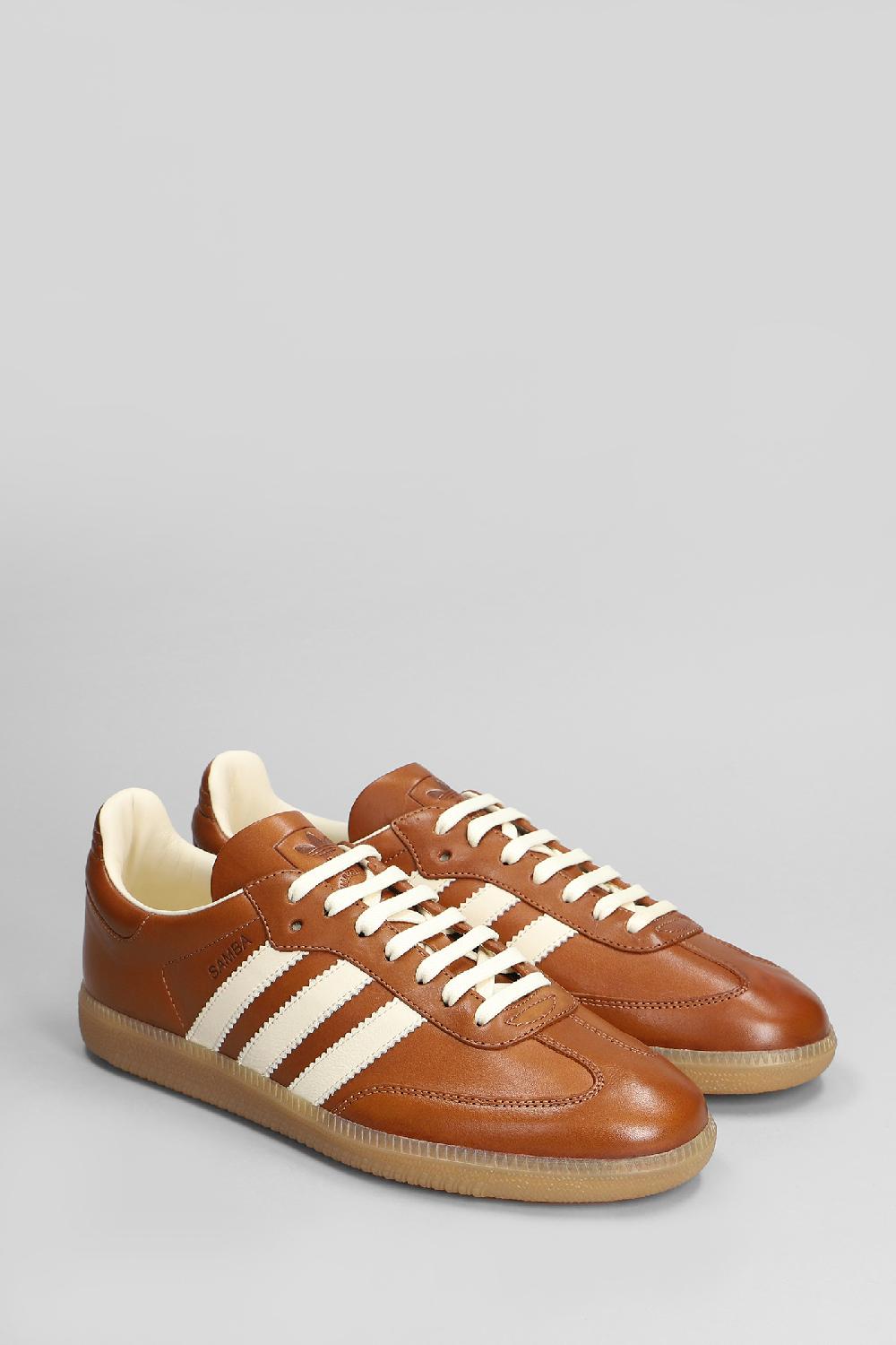 Deliberti Adidas Sneakers Samba Og Mil In Pelle Cuoio Naturale Cod. 410099 - Deliberti The Luxury Shopping