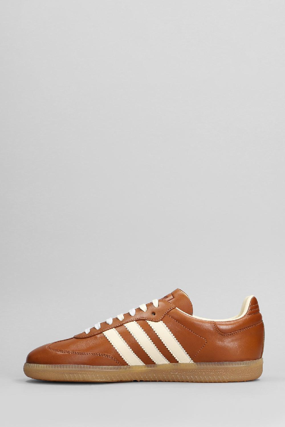 Deliberti Adidas Sneakers Samba Og Mil In Pelle Cuoio Naturale Cod. 410099 - Deliberti The Luxury Shopping