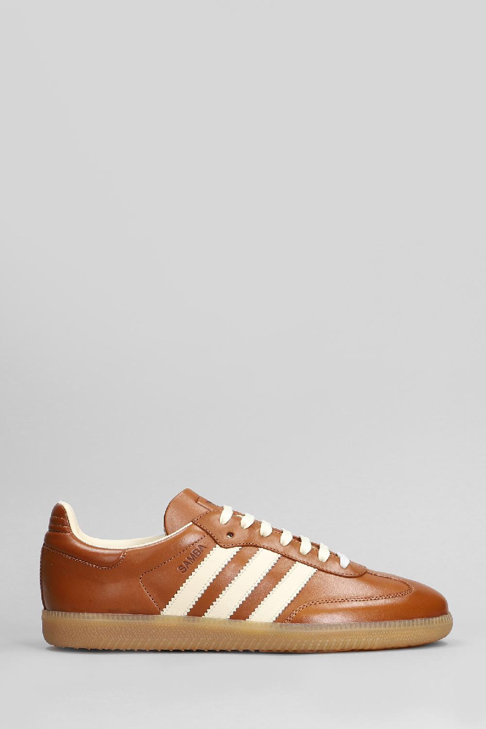 Deliberti Adidas Sneakers samba og mil in pelle cuoio naturale cod. 410099 - Deliberti The Luxury Shopping