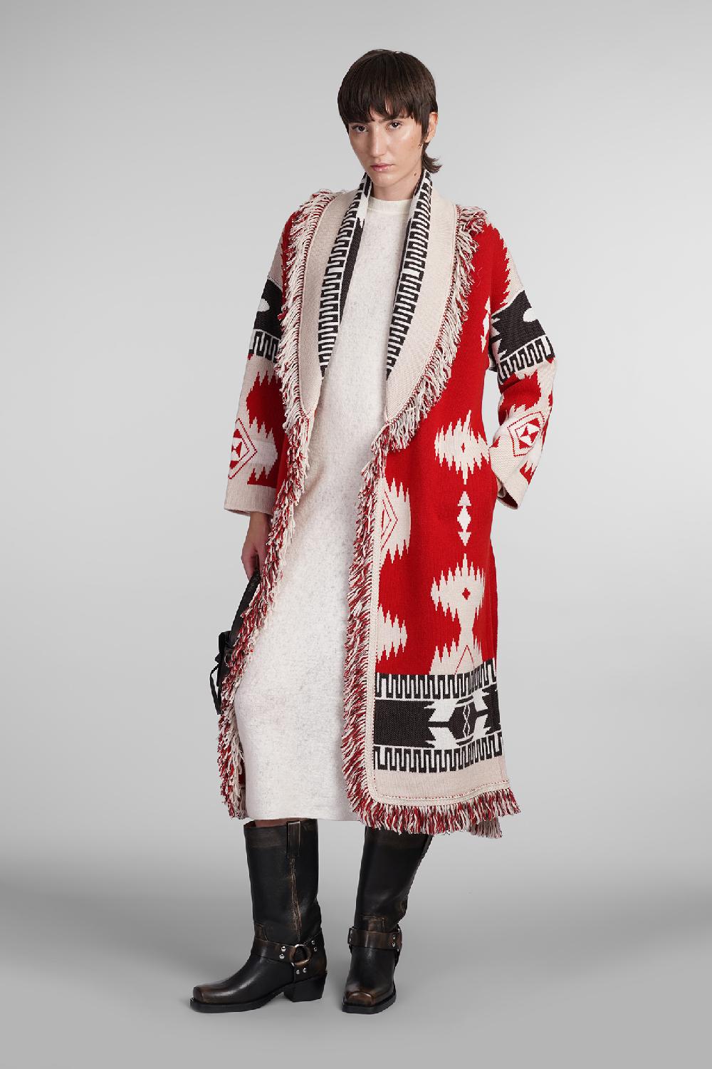 Deliberti Alanui Cappotto In Lana Rossa Cod. 408024 - Deliberti The Luxury Shopping