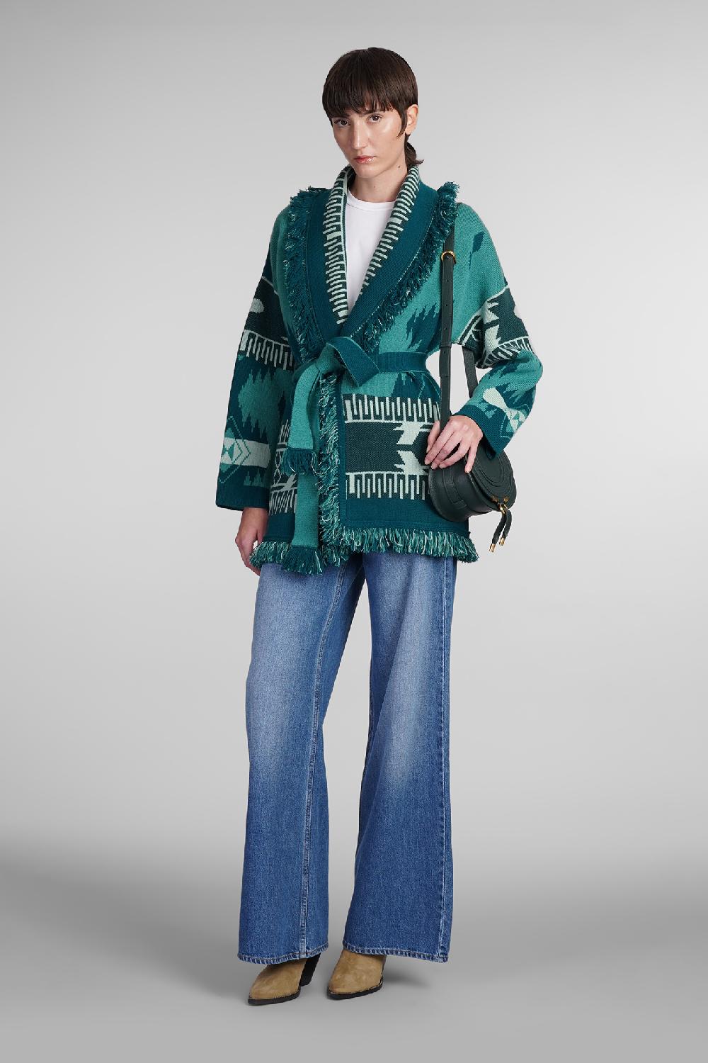 Deliberti Alanui Cardigan In Cashmere Verde Cod. 408019 - Deliberti The Luxury Shopping