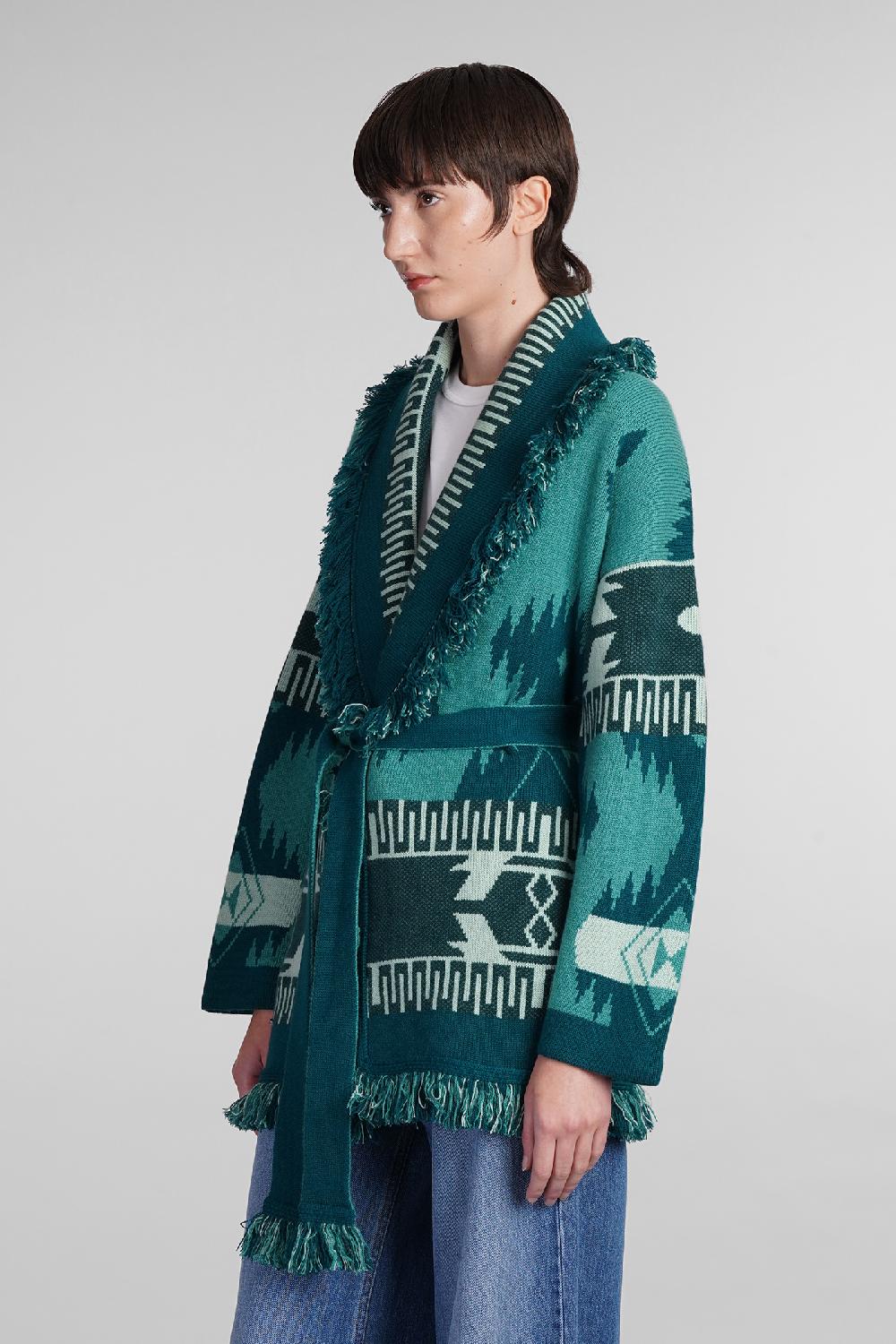 Deliberti Alanui Cardigan In Cashmere Verde Cod. 408019 - Deliberti The Luxury Shopping