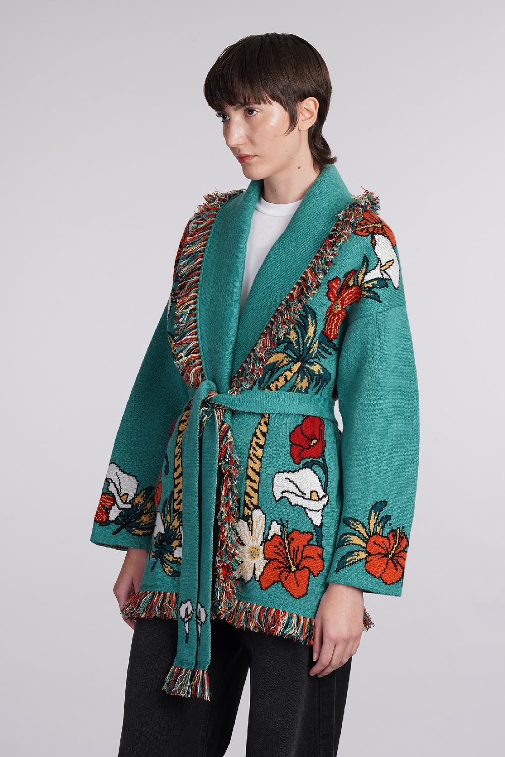 Deliberti Alanui Cardigan In Cashmere Verde Cod. 408022 - Deliberti The Luxury Shopping