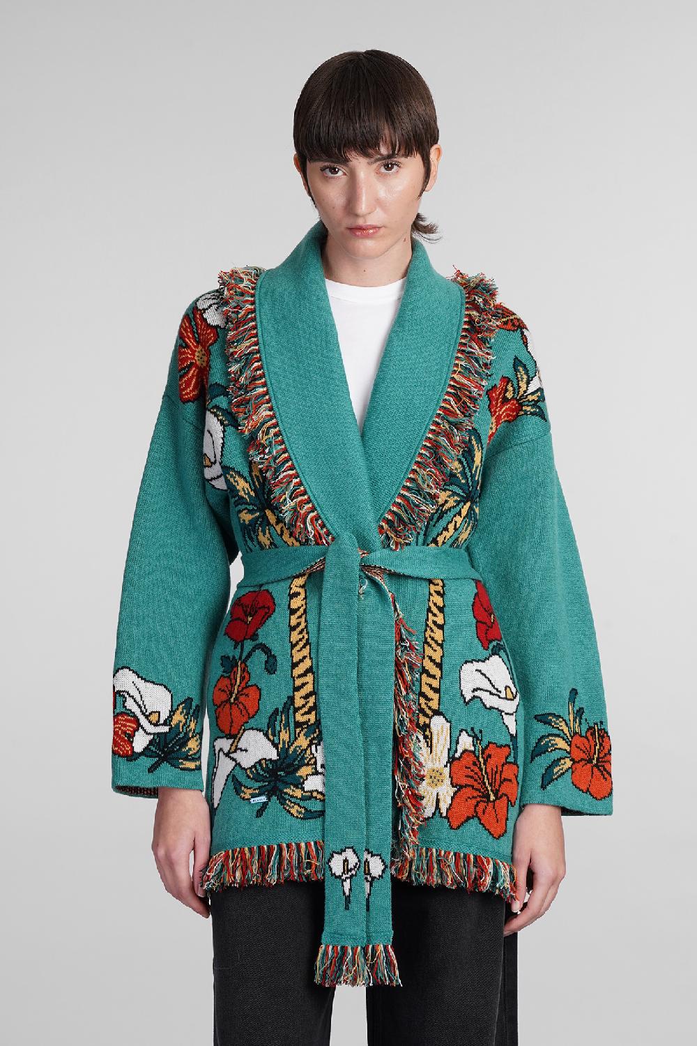 Deliberti Alanui Cardigan in cashmere verde cod. 408022 - Deliberti The Luxury Shopping