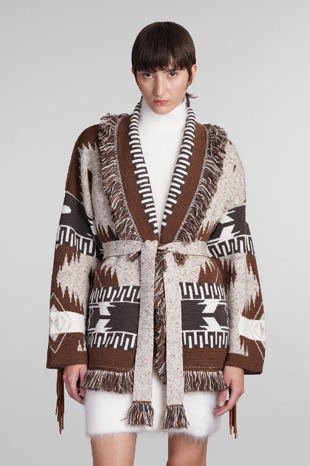 Deliberti Alanui Cardigan in lana marrone cod. 409055 - Deliberti The Luxury Shopping