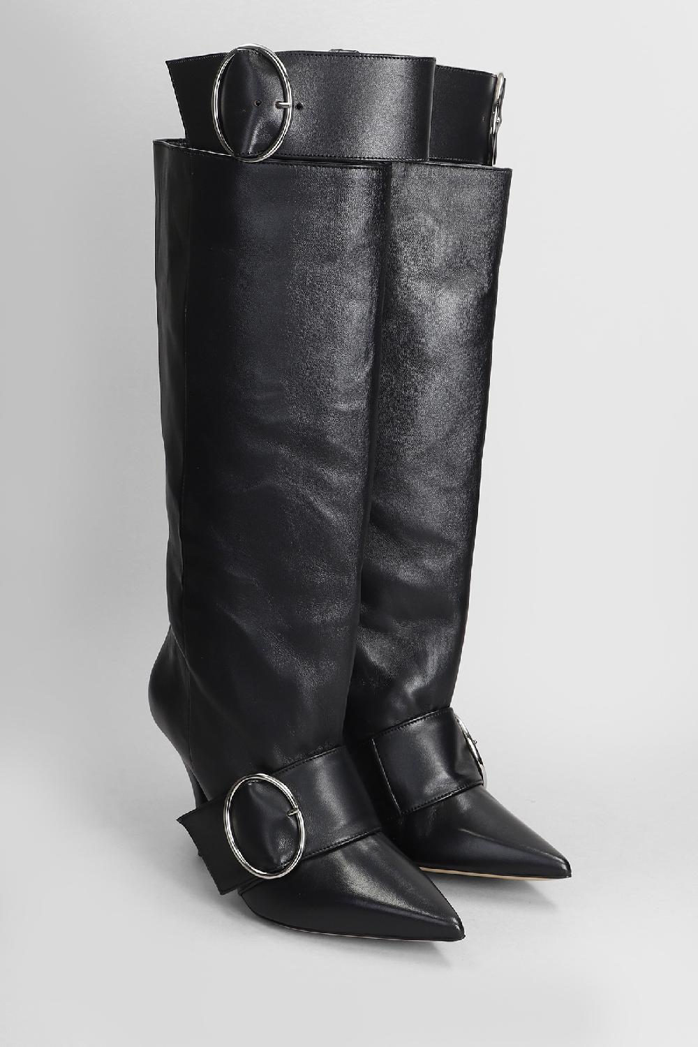 Deliberti Alchimia Stivali Tacco Alto In Pelle Nera Cod. 405142 - Deliberti The Luxury Shopping