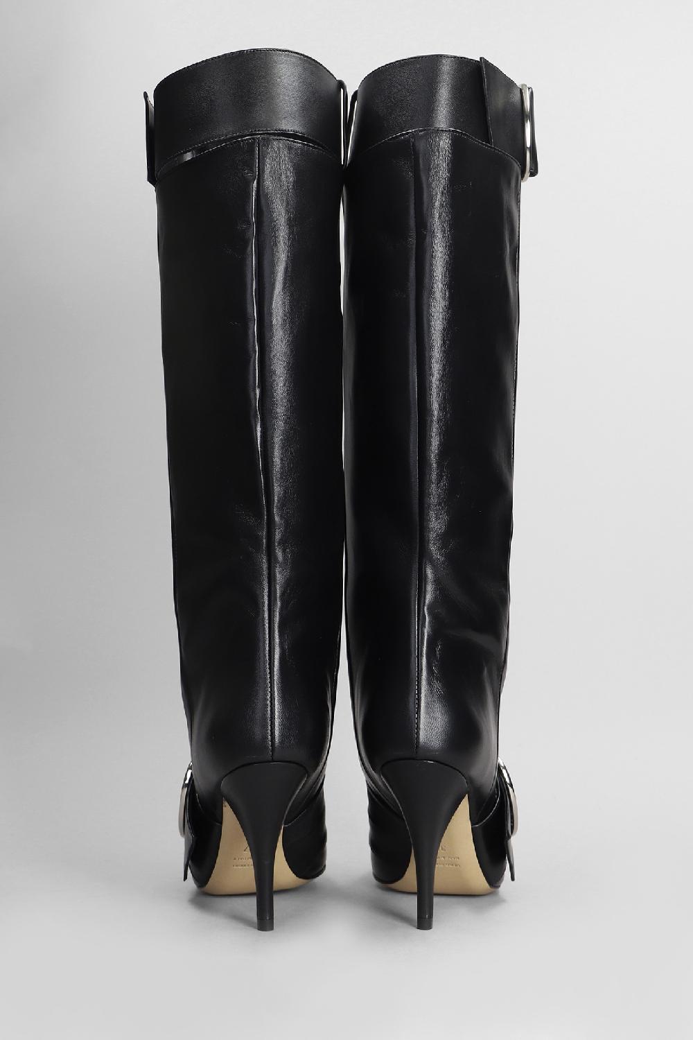 Deliberti Alchimia Stivali Tacco Alto In Pelle Nera Cod. 405142 - Deliberti The Luxury Shopping