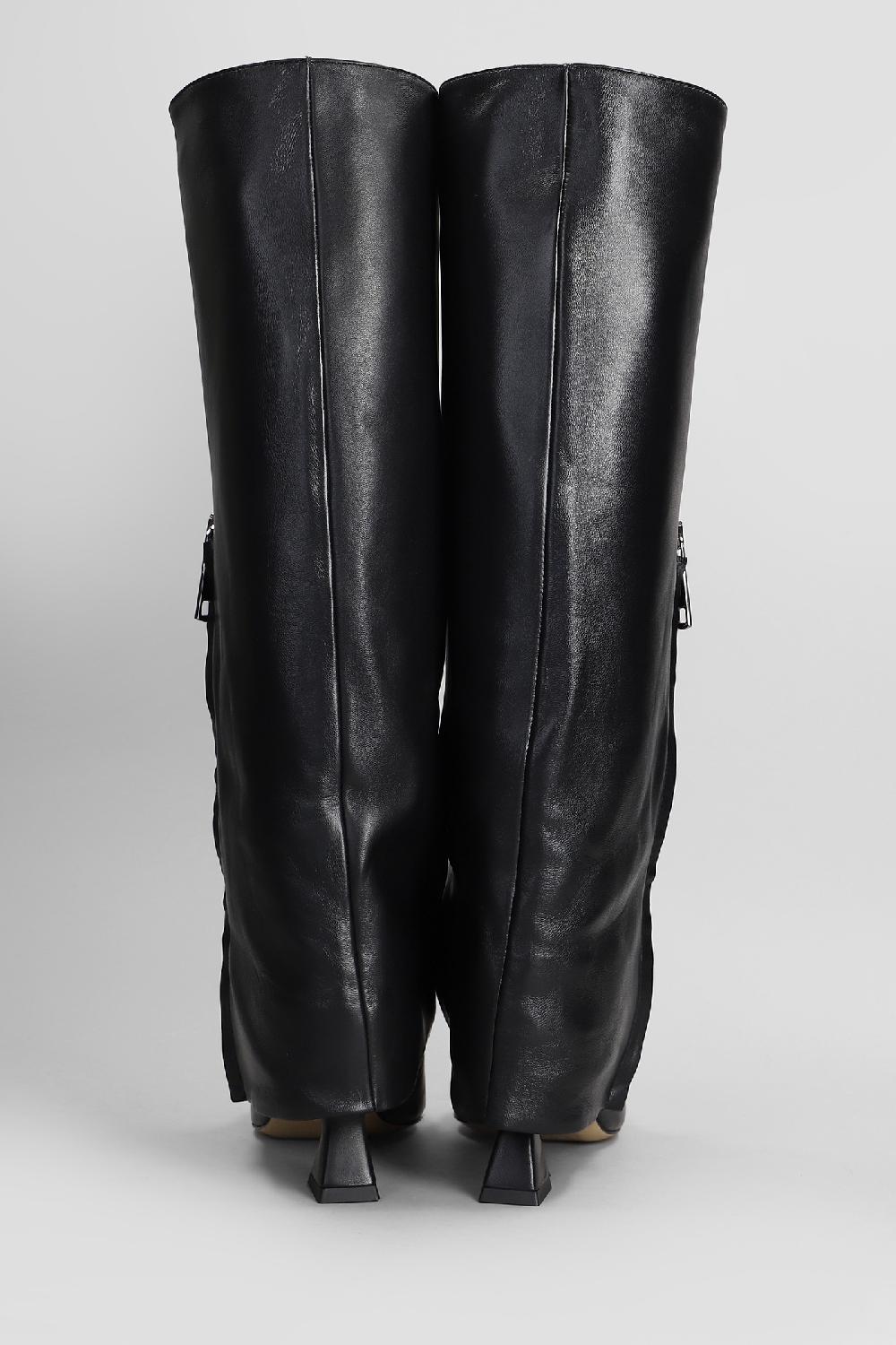 Deliberti Alchimia Stivali Tacco Alto In Pelle Nera Cod. 407941 - Deliberti The Luxury Shopping