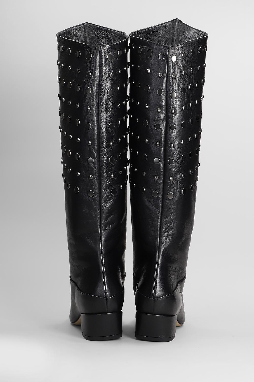 Deliberti Alchimia Stivali Tacco Alto In Pelle Nera Cod. 407938 - Deliberti The Luxury Shopping