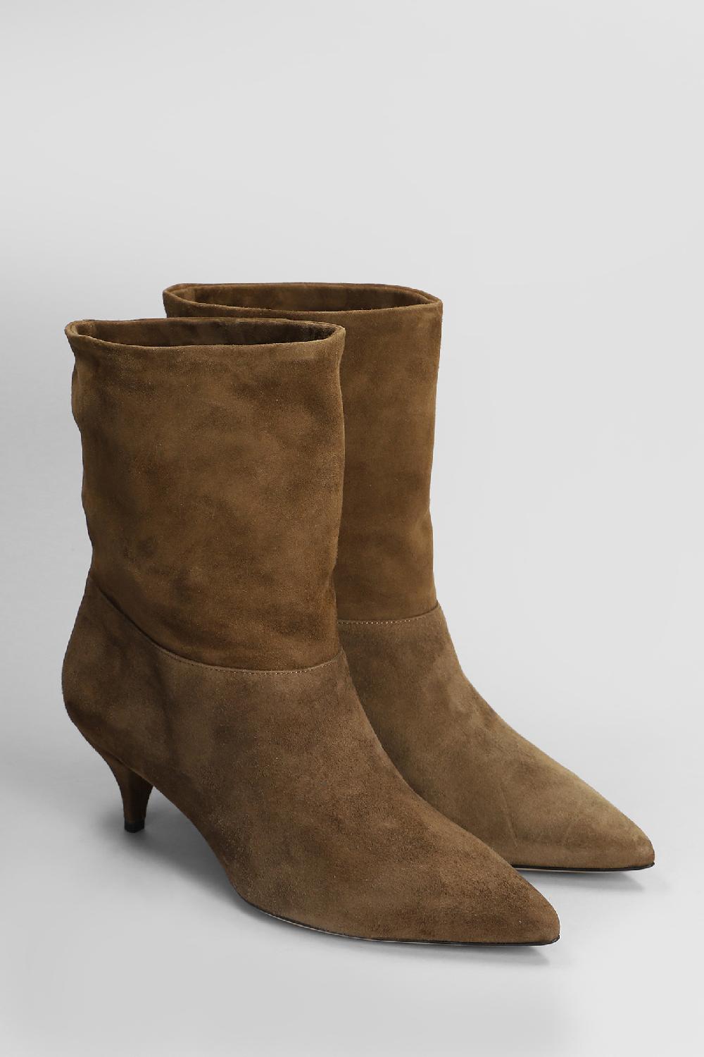 Deliberti Alchimia Tronchetti Tacco Alto In Camoscio Marrone Cod. 409034 - Deliberti The Luxury Shopping