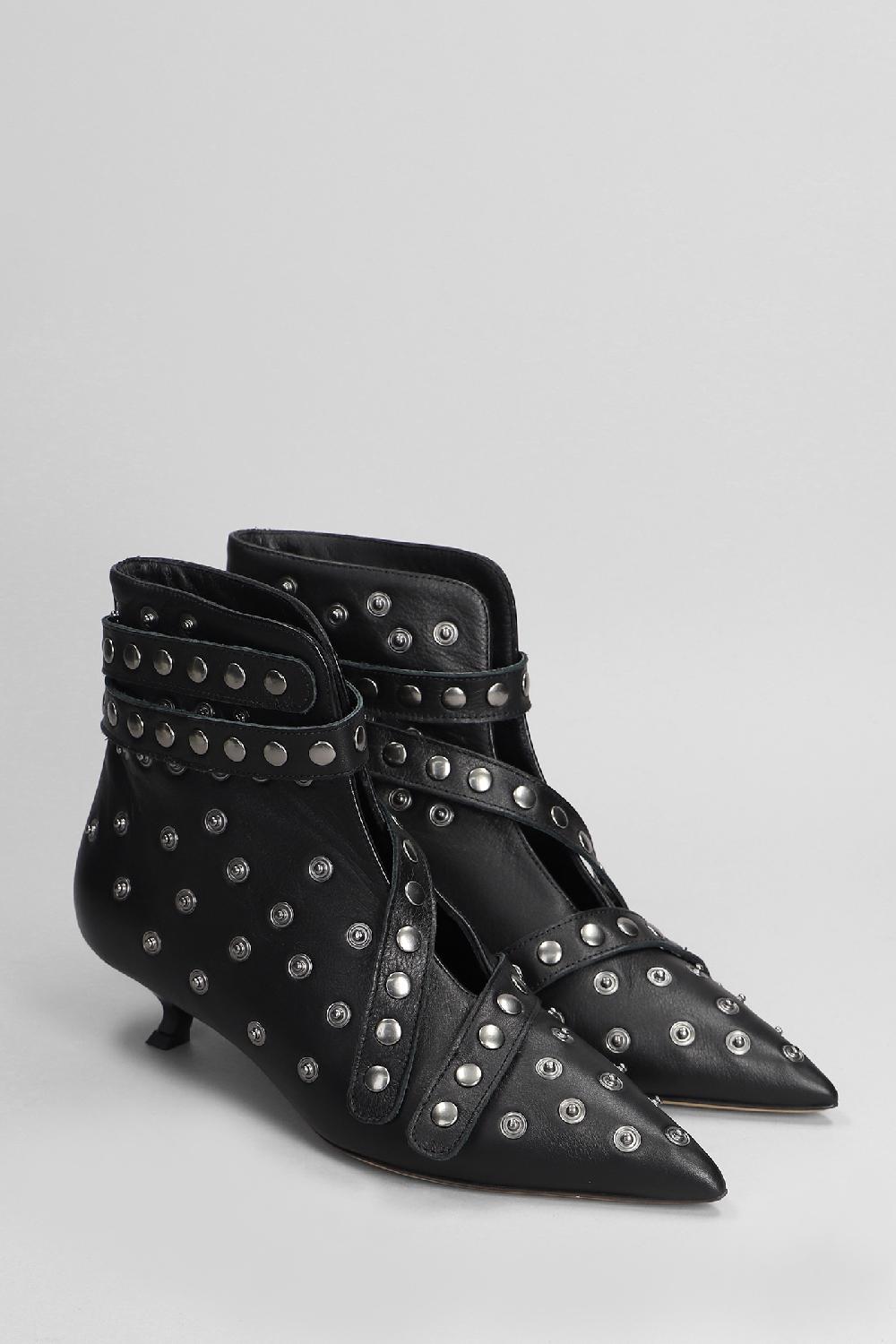 Deliberti Alchimia Tronchetti Tacco Alto In Pelle Nera Cod. 402942 - Deliberti The Luxury Shopping