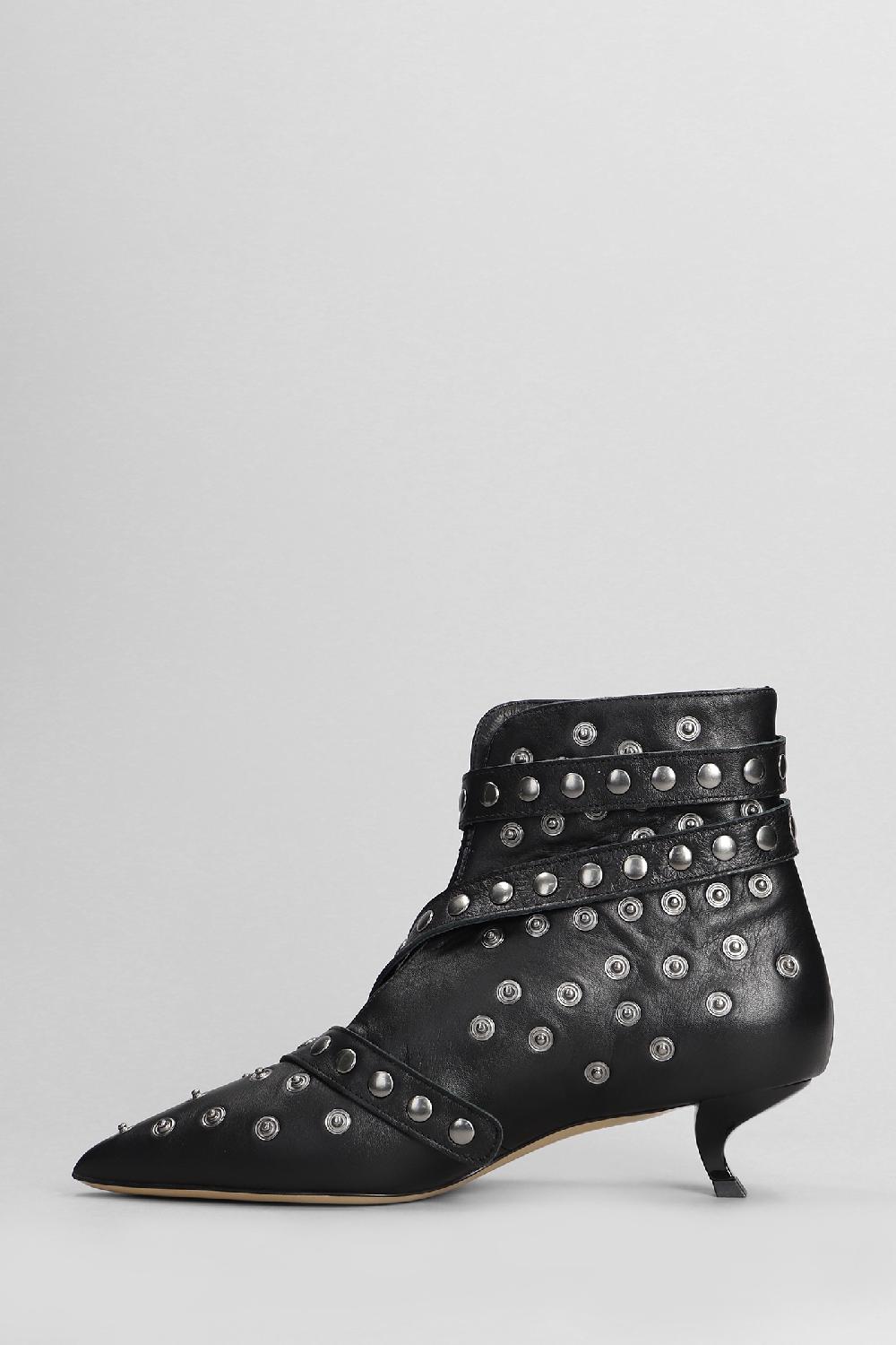 Deliberti Alchimia Tronchetti Tacco Alto In Pelle Nera Cod. 402942 - Deliberti The Luxury Shopping