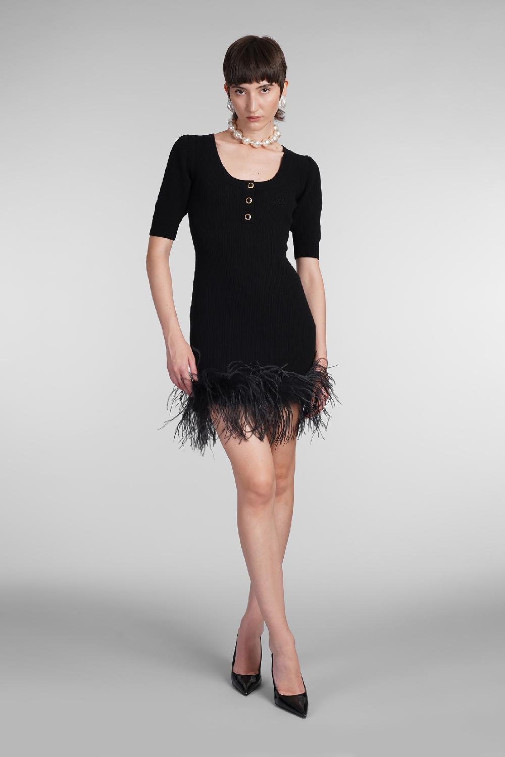 Deliberti Alessandra Rich Abito In Lana Nera Cod. 403764 - Deliberti The Luxury Shopping