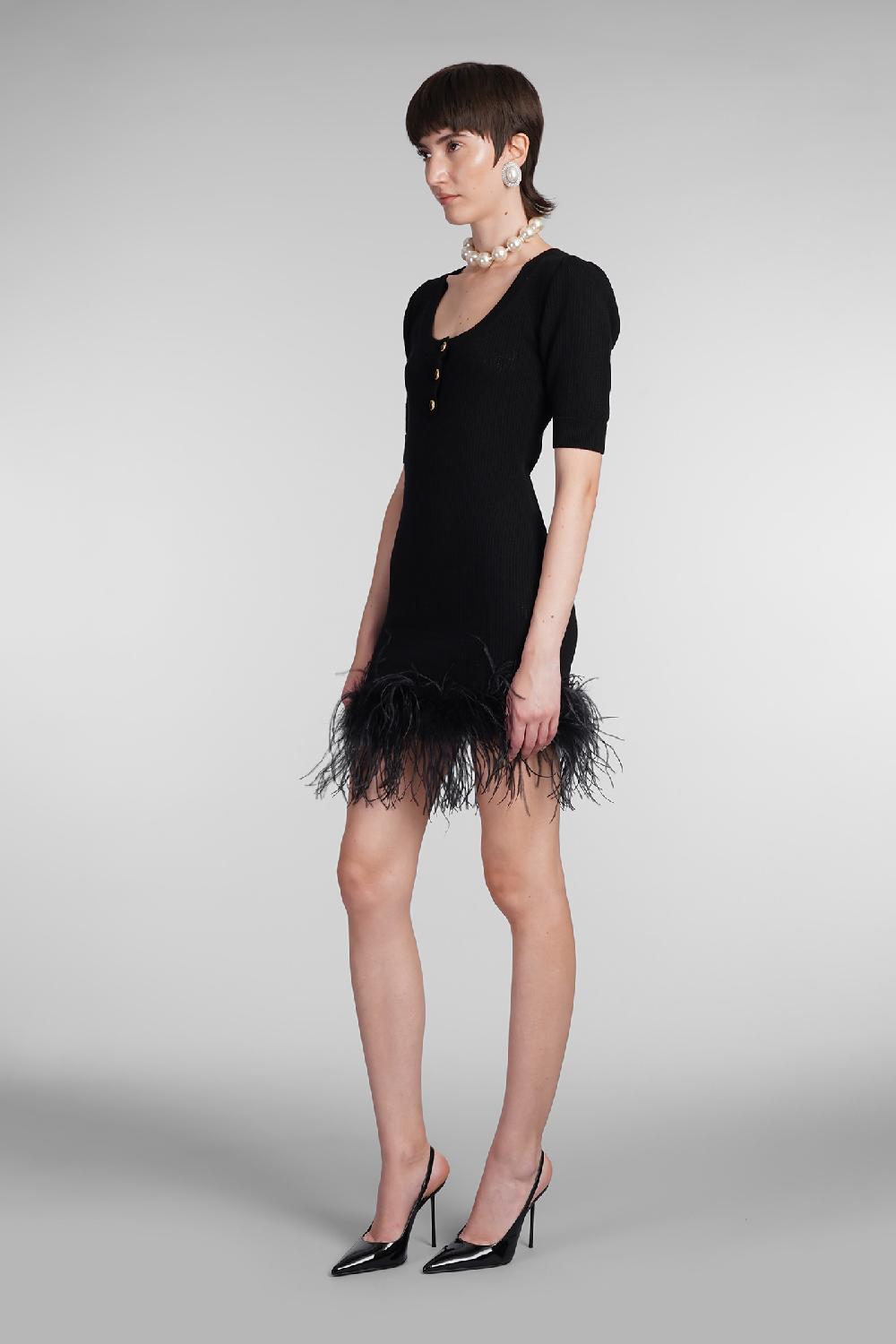 Deliberti Alessandra Rich Abito In Lana Nera Cod. 403764 - Deliberti The Luxury Shopping