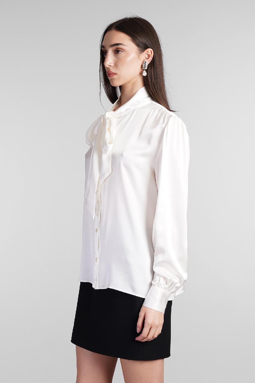 Deliberti Alessandra Rich Blusa In Seta Bianca Cod. 403756 - Deliberti The Luxury Shopping