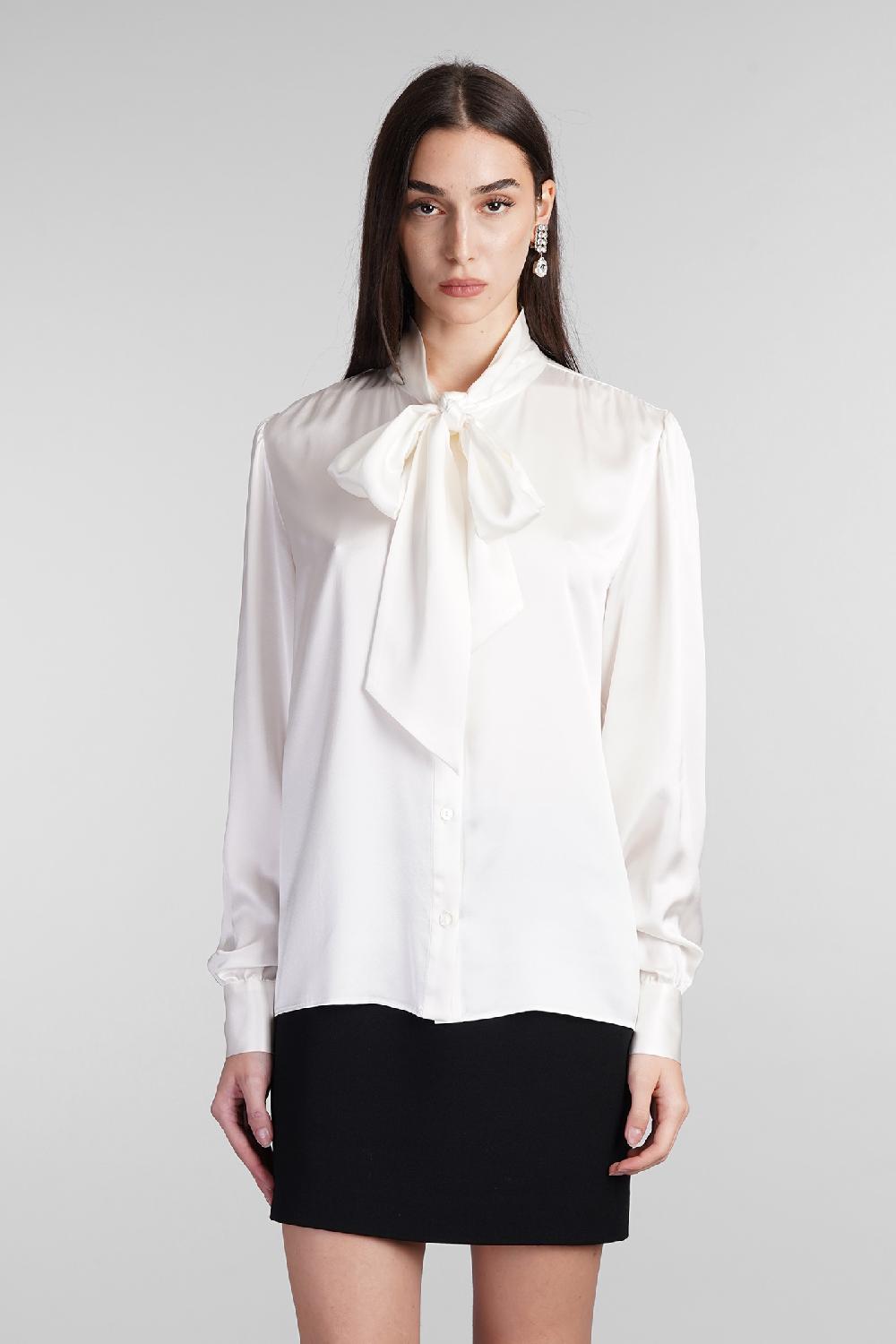 Deliberti Alessandra Rich Blusa in seta bianca cod. 403756 - Deliberti The Luxury Shopping