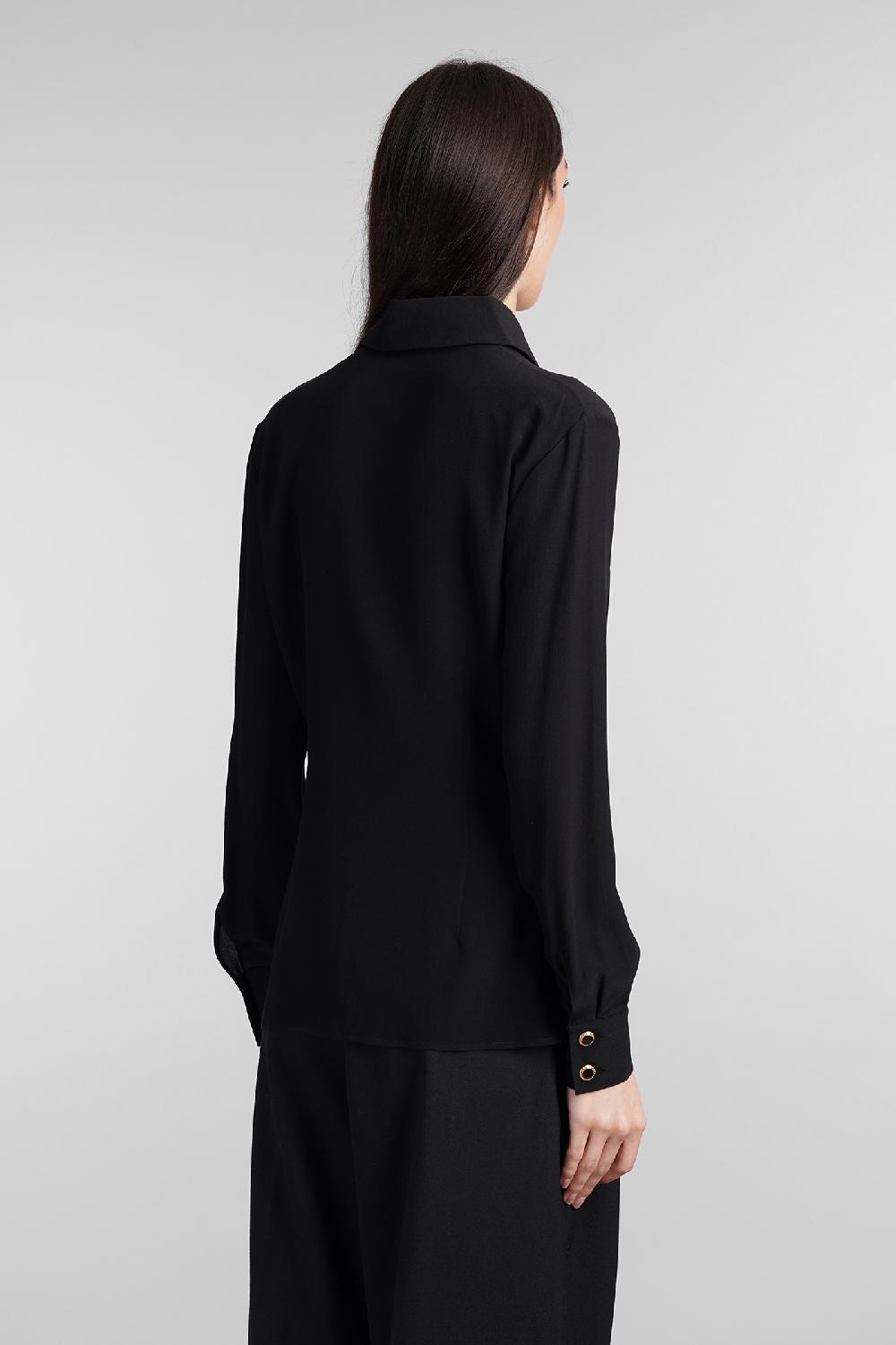 Deliberti Alessandra Rich Camicia In Seta Nera Cod. 403767 - Deliberti The Luxury Shopping