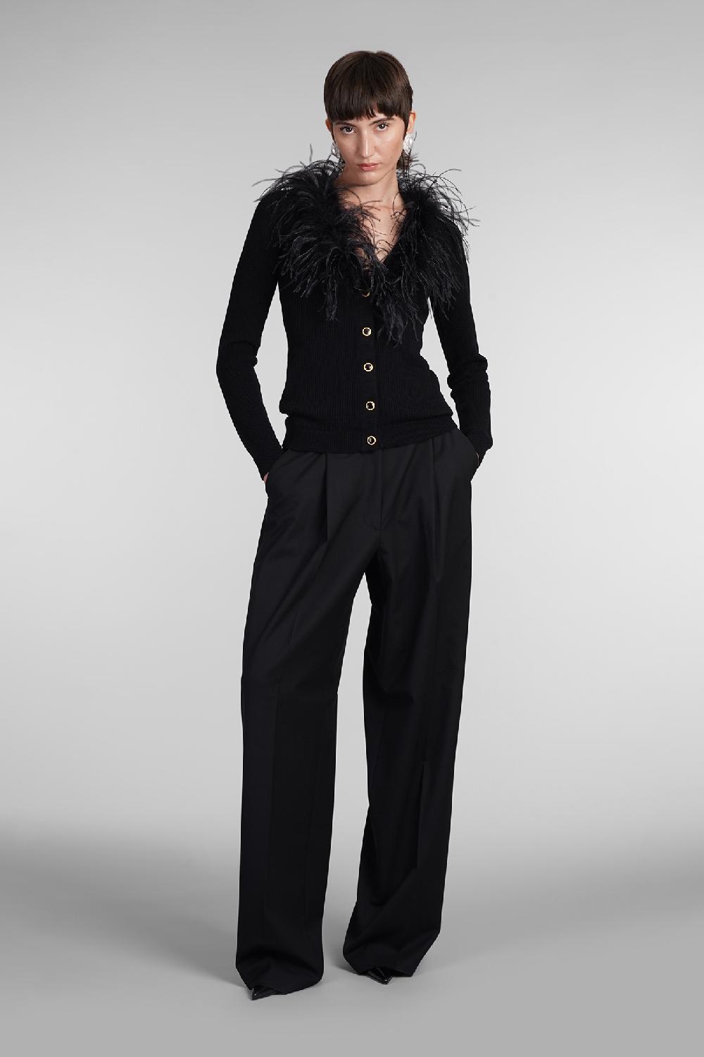 Deliberti Alessandra Rich Cardigan In Lana Nera Cod. 403765 - Deliberti The Luxury Shopping