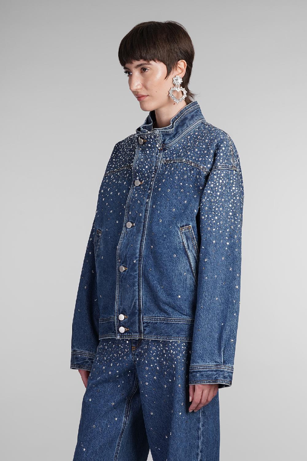 Deliberti Alessandra Rich Giacche Denim In Cotone Blu Cod. 403759 - Deliberti The Luxury Shopping