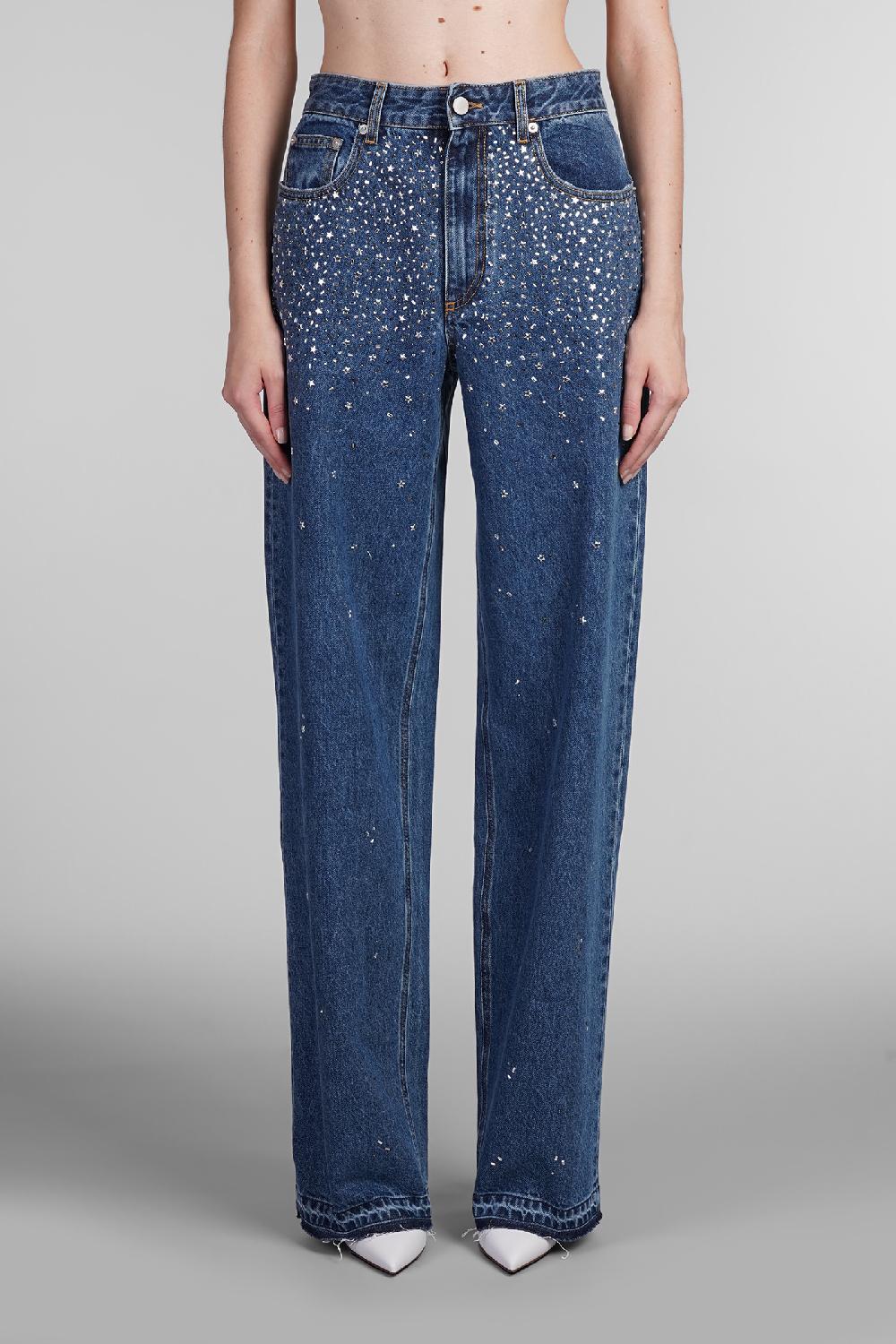 Deliberti Alessandra Rich Jeans in cotone blu cod. 403757 - Deliberti The Luxury Shopping