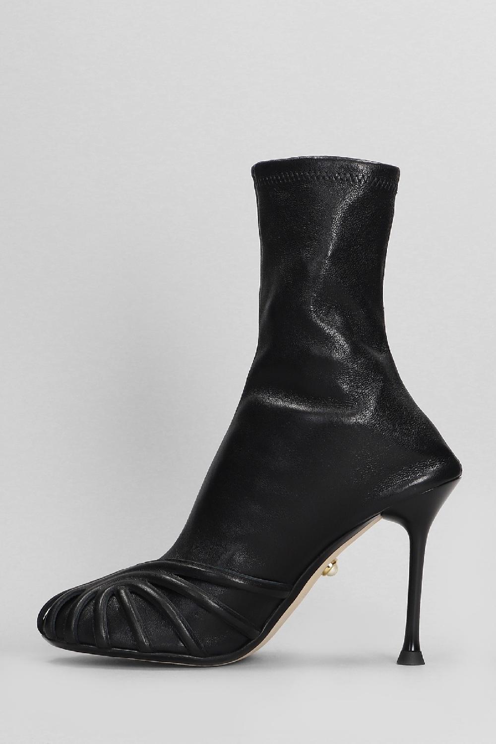 Deliberti Alevi Milano Tronchetti Tacco Alto Iman 095 In Pelle Nera Cod. 404716 - Deliberti The Luxury Shopping