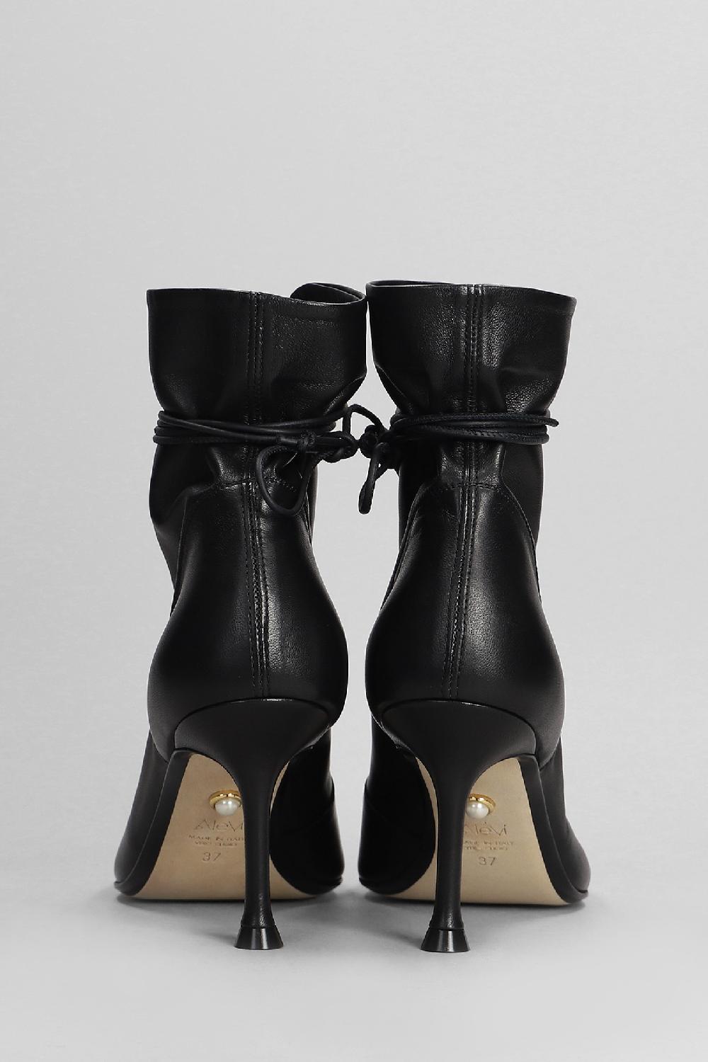 Deliberti Alevi Milano Tronchetti Tacco Alto Love 75 In Pelle Nera Cod. 404719 - Deliberti The Luxury Shopping