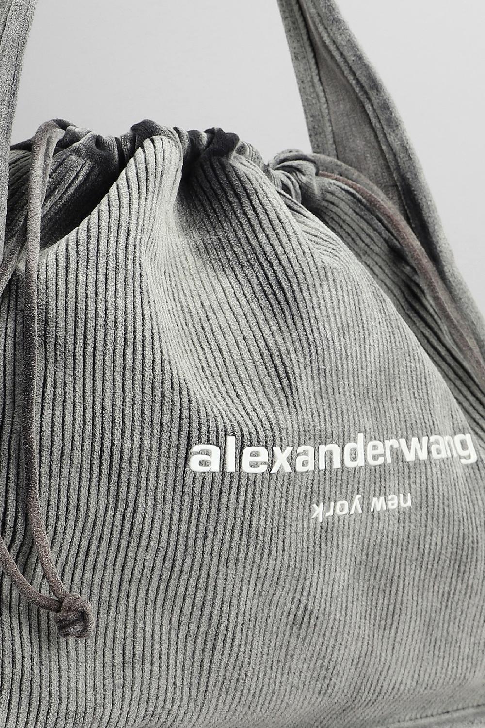 Deliberti Alexander Wang Borsa A Mano Ryan Large In Cotone Grigio Cod. 408660 - Deliberti The Luxury Shopping