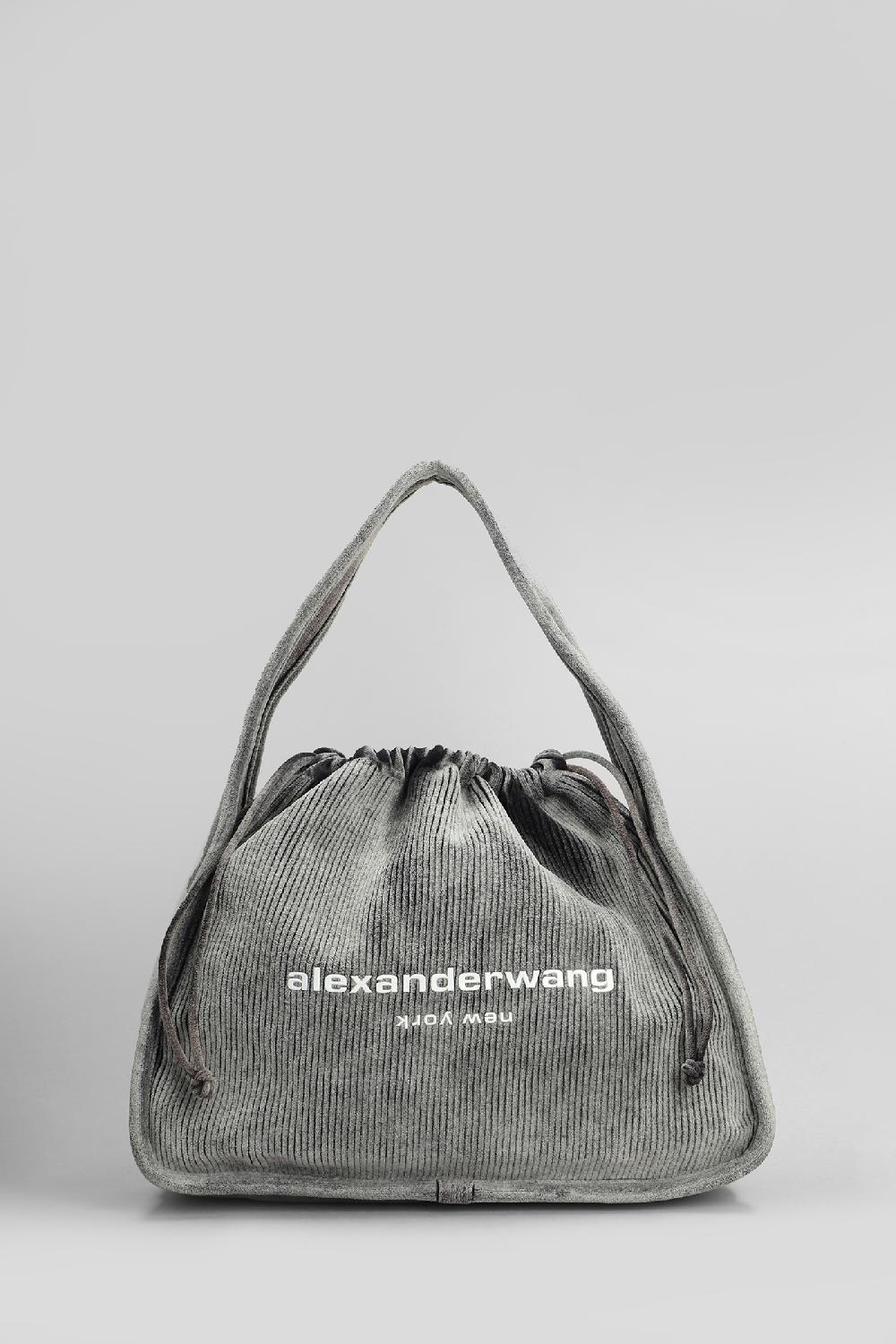 Deliberti Alexander Wang Borsa a mano ryan large in cotone grigio cod. 408660 - Deliberti The Luxury Shopping
